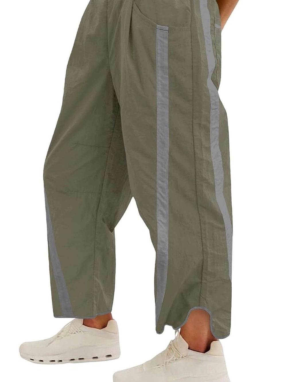 Olive green baggy women’s pants